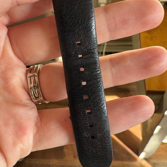 Michael Kors Pyper Watch Black and Gold Leather Strap 38mm - Picture 10 of 12